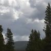 Dark clouds start to roll in on our hike out