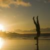 More yoga on the beach- a great way to end the day