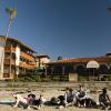 Waiting for the shuttle to the airport on a sunny beach